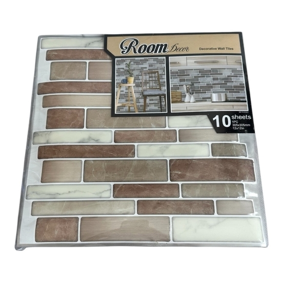 NIB Art3d Self-Adhesive Wall Tiles Decorative Vinyl Tiles Wall Covering Decor - Picture 2 of 4